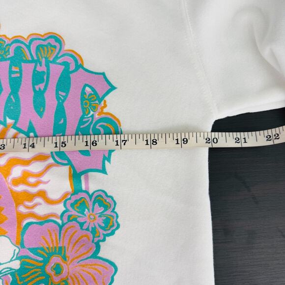 Billabong Sweatshirt Womens XS Skeleton Surfer Wave Floral Surf Retro Sweater - Picture 8 of 10